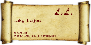 Laky Lajos névjegykártya